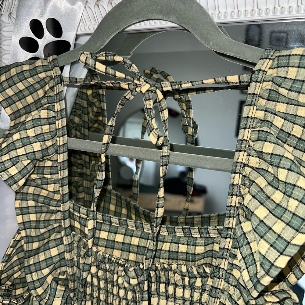 Checkered Ruffle Dress - Picture 2 of 3